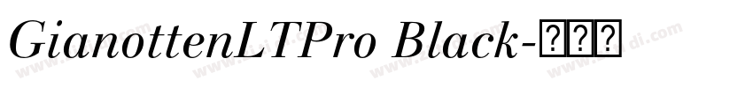 GianottenLTPro Black字体转换 GianottenLTPro Black字体转换